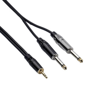Rock-It 3m 3.5mm Stereo Jack to 2× ¼" Mono Jack - PC Cable